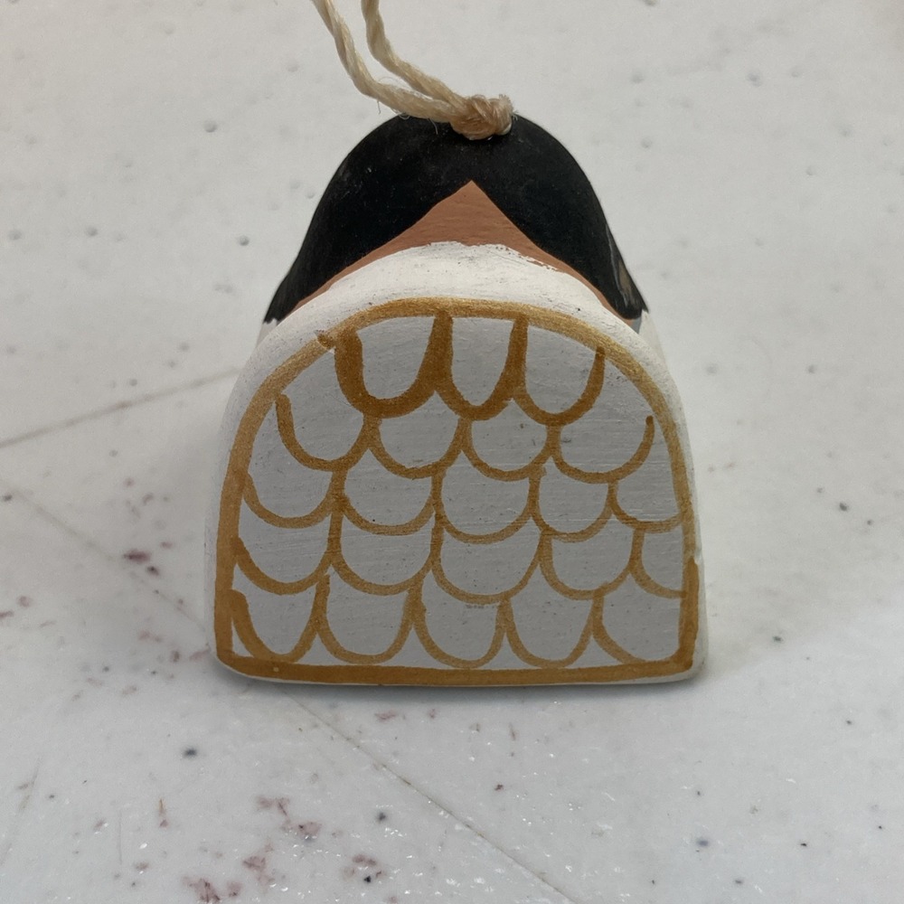 5pc Southwestern Pottery Ornament Set Santa Fe NM Hand Painted Pueblo Bell Decor - Picture 16 of 16